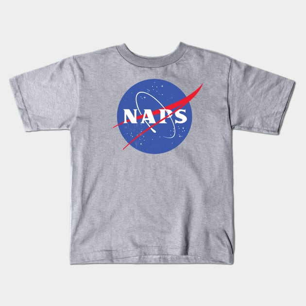 Nasa Naps tee Kids T-Shirt by nerd wood designs